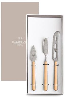 Mepra Fantasia Pewter Cheese Knives - 3 Pieces
