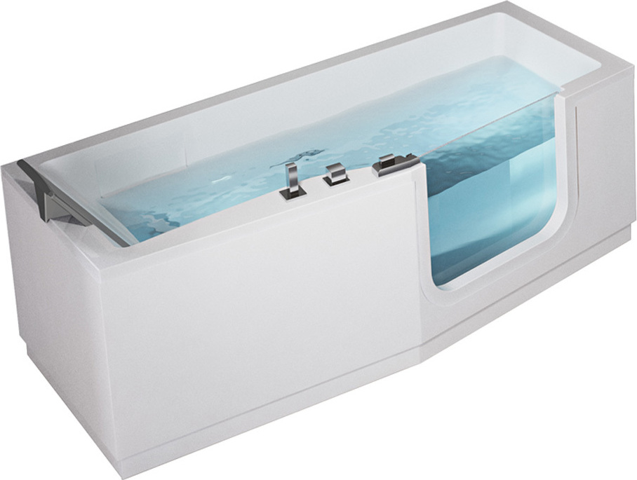 ELEGANZ Badewanne mit Tür/Seniorenbadewanne 160x70/80cm Ausführung Rechts