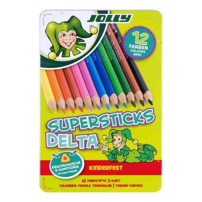 JOLLY Buntstifte Supersticks DELTA 12er Metalletui