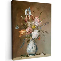 LEINWANDBILD Alte Meister - Blumen - Balthasar van der Ast Room Decor 30x40 cm
