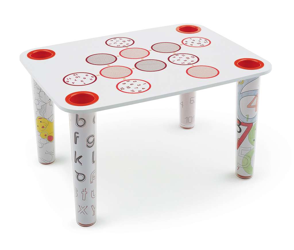 Magis Me Too Little Flare Kindertisch (Dekor „Kreise“) Dekor „Kreise“ MT72+4xMT60