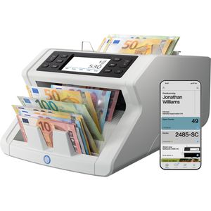 Safescan Geldscheinzähler 2485-SC, Wertzähler mit Farbsensor (CIS), zählt 1000 Noten / Minute