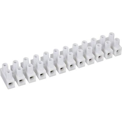 TRU Components Lüsterklemme flexibel: 4-10mm² starr: 4-10mm² Polzahl: 12 Weiß 1St.