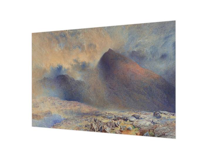 Wallfluent Fototapete 312x219 cm - Berglandschaft, Schwarz, 312x219 cm, Tapeten & Wandverkleidungen, Fototapeten