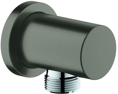 Grohe Wandanschlussbogen Rainshower 1/2", runde Rosette, hard graphite gebürstet