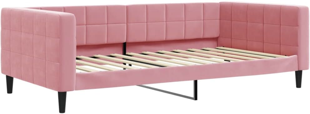 vidaXL Lit de repos rose 100x200 cm velours