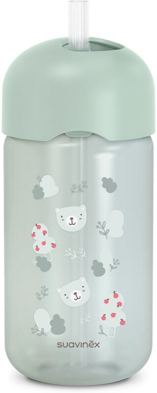 Suavinex Wild & Free Bottle bouteille avec paille Green 18m+ 340 ml