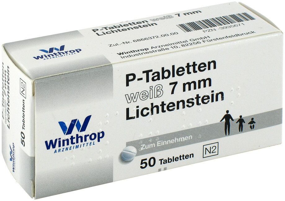 P Tabletten weiss 7 mm Teilk.
