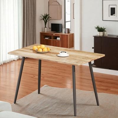 ZWYO HOSIMU "47"" Modern Minimalist Dining Table, Small Rectangular MDF Kitchen Table with Metal Legs"