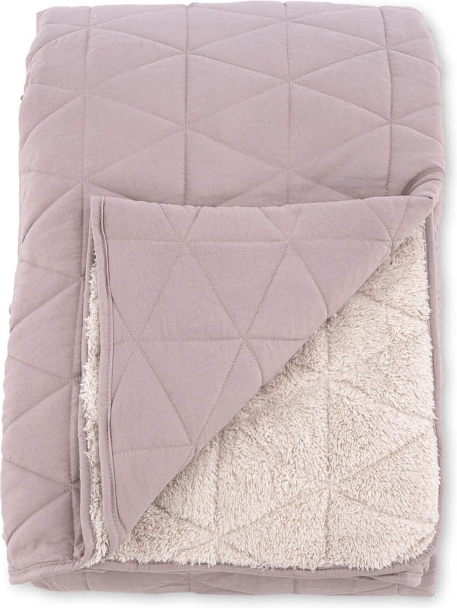 Hioshop Nilla sprei oudroze 260 x 260 cm