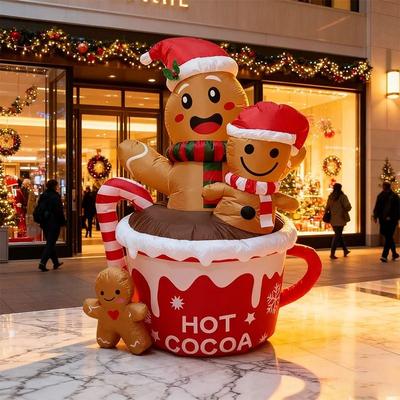 Uplift Picks LED Christmas Inflatable Decoration Light Up Holiday Lawn Figure c us