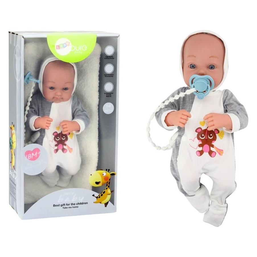 Lean Toys Puppe mit Schnuller + Zubehör 35cm (49678562)
