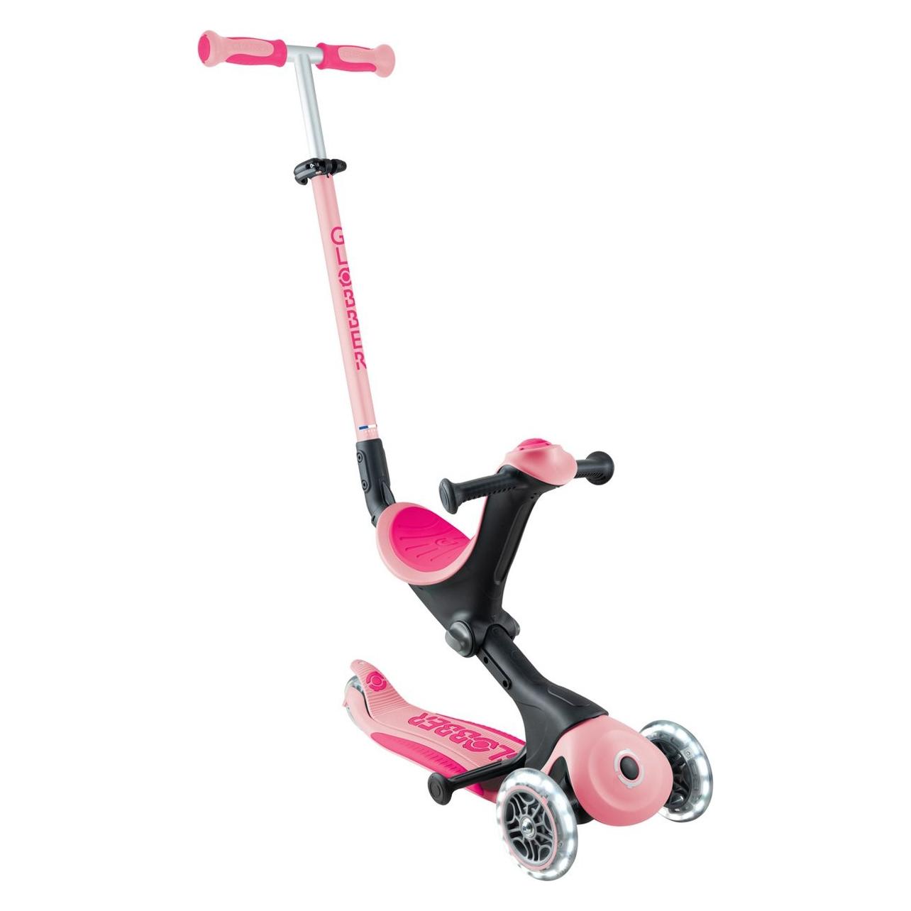 Globber Go Up Deluxe Flash Lights Pastel Pink (748-710) (748-710)