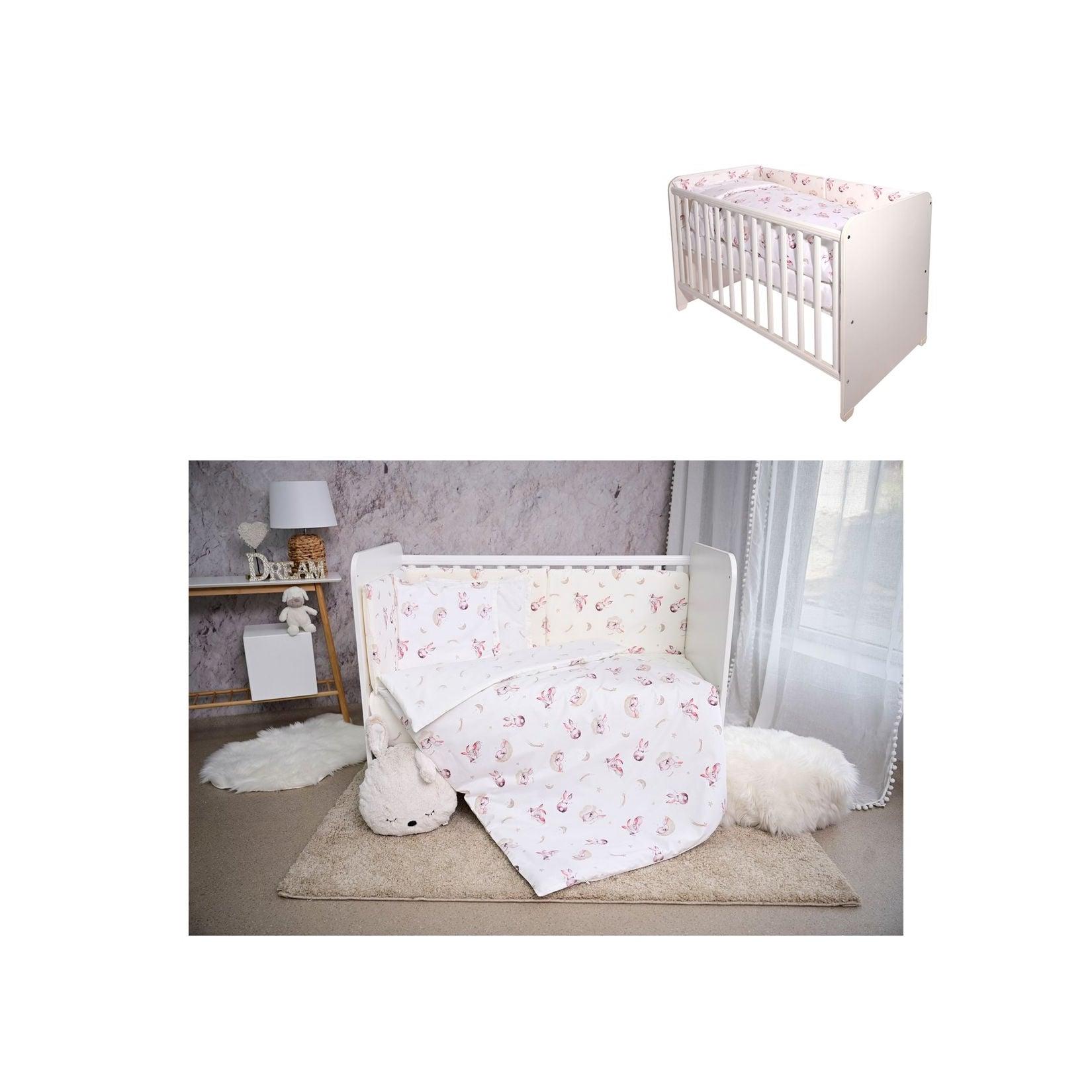 Lorelli Babybettwäsche Set Smile 6-teilig Decke 140x95 Kissen 43x35 Bett 120x60 beige