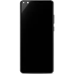 OEM Display (Soft-OLED) + Rahmen für P40 Pro schwarz (Display, Huawei P40 Pro), Mobilgerät Ersatzteile, Schwarz