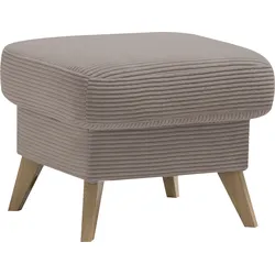 Hocker EXXPO - SOFA FASHION "Samso, kompakte und bequeme Sitzgelegenheit in aktuellem Cord Bezug", braun (cappucino), B:57cm H:47cm T:57cm, Hocker, Hocker