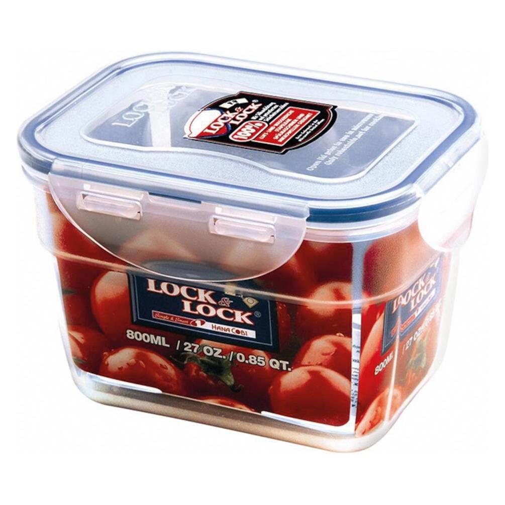 Lock & Lock Vorratsdose aus Kunststoff in Farbe transparent, 14,5x11x9,4 cm, Inhalt 0,8 l (0.80 l) (HPL312)