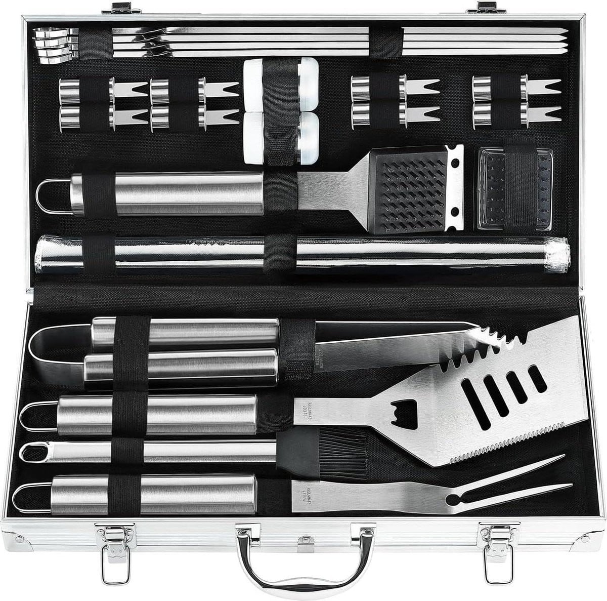 RVS BBQ Gereedschap Set met Grillmatten - Premium Barbecue Accessoires Set