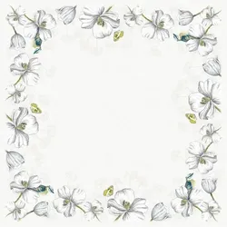 Mank Airlaid Tischdecke Isabeau, 80 x 80 cm, 20 Stück - stoffähnlich Floral Vögel