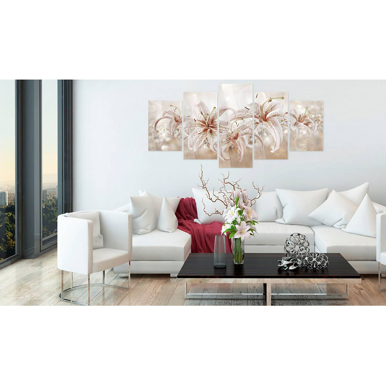 home24 Wanddecoratie The Music of Gentleness, Acrylglas, Roze, 100 x 50 cm