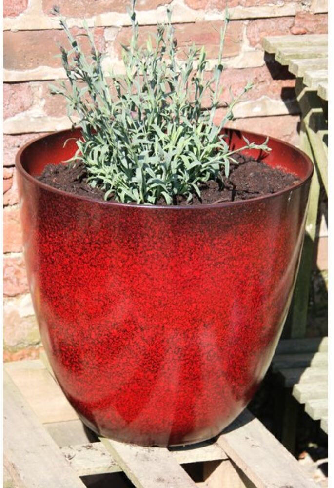 17 Stories Einar Pot Planter Cherry Red 43.18cm H x 45.72cm W x 45.72cm D