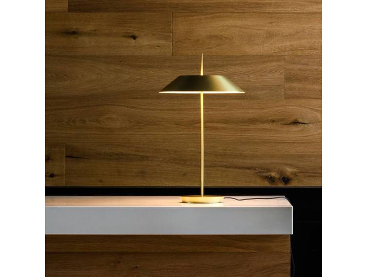 Design tafellamp Mayfair, dimbaar, messing / goud, Hal, metaal, Design, tafellamp