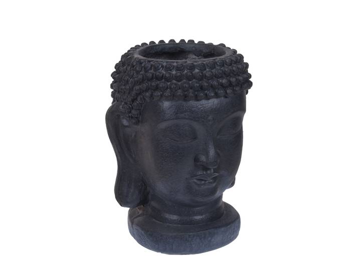 Blumentopf Buddha anthrazit