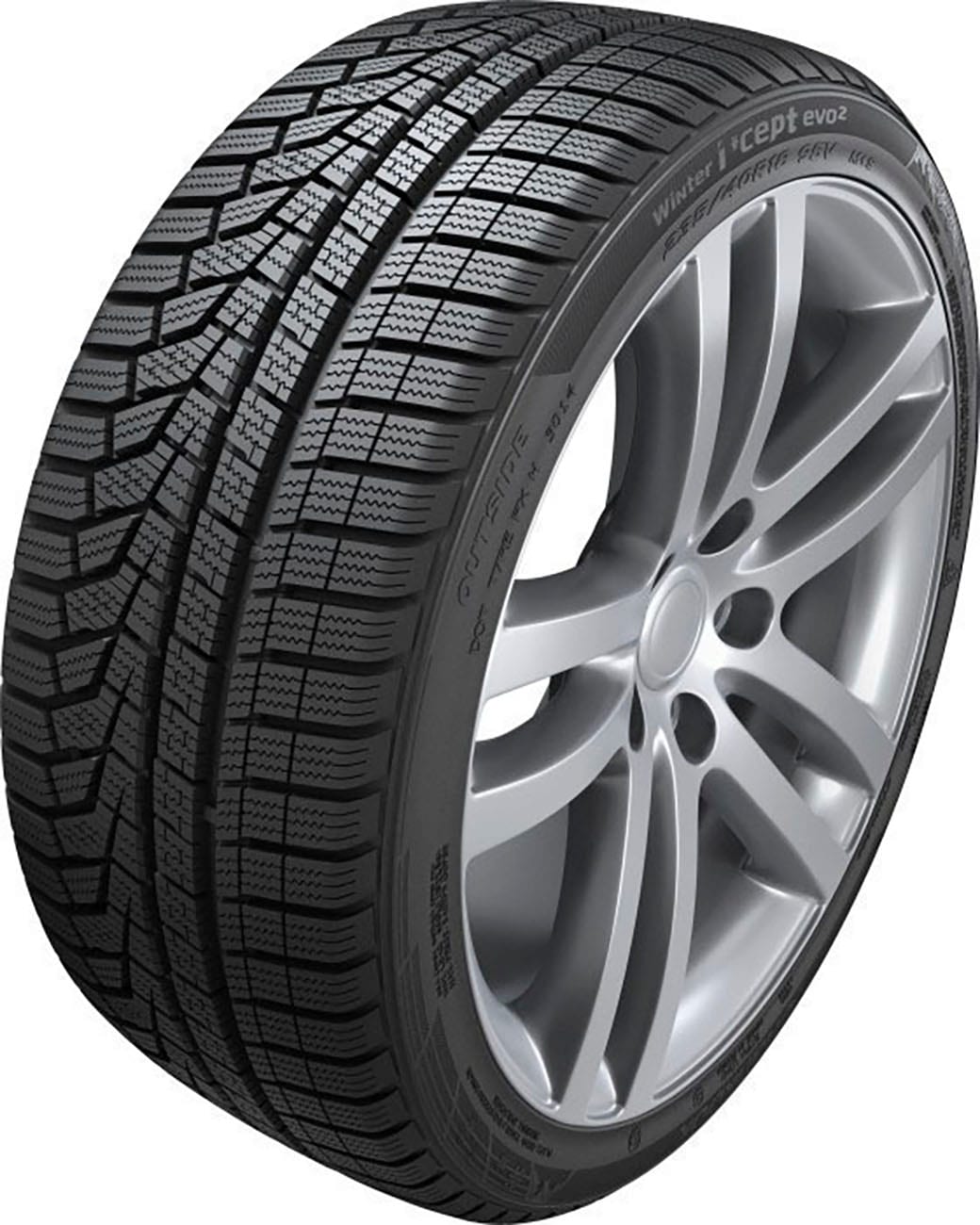 Winterreifen HANKOOK "WINTER ICEPT EVO2 W320", schwarz, 225mm / 60 % R 16 98H, Autoreifen