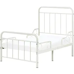 KINDERBETT mitwachsend Metall 90/200 cm Cremeweiß Anais