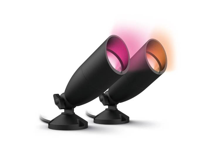 WiZ LED-Spot Ground Starter-Kit Doppelpack Ground, dimmbar, schwarz, Kunststoff, Modern