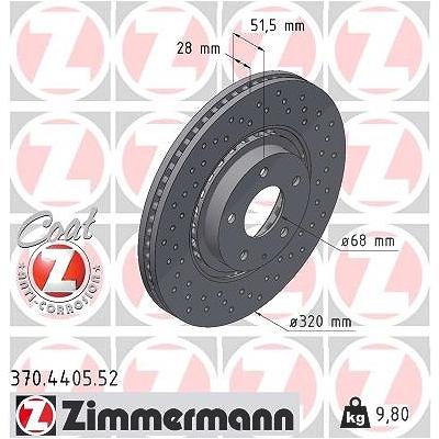 Zimmermann Bremsscheibe [Hersteller-Nr. 370.4405.52] für Mazda