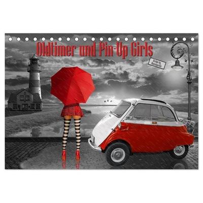 Oldtimer und Pin-Up Girls by Mausopardia (Tischkalender 2027 DIN A5 quer), CALVENDO Monatskalender