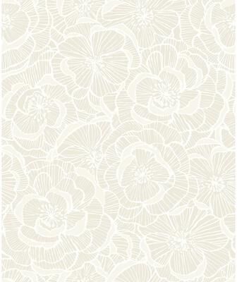 Seabrook Designs Alejandra Floral Non-Woven Unpasted Wallpaper