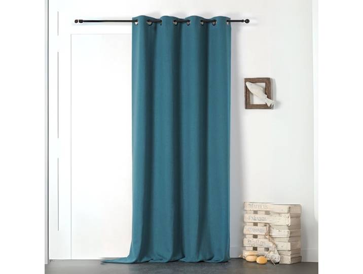 Rideau en 100% lin libeccio bleu 135x255 cm