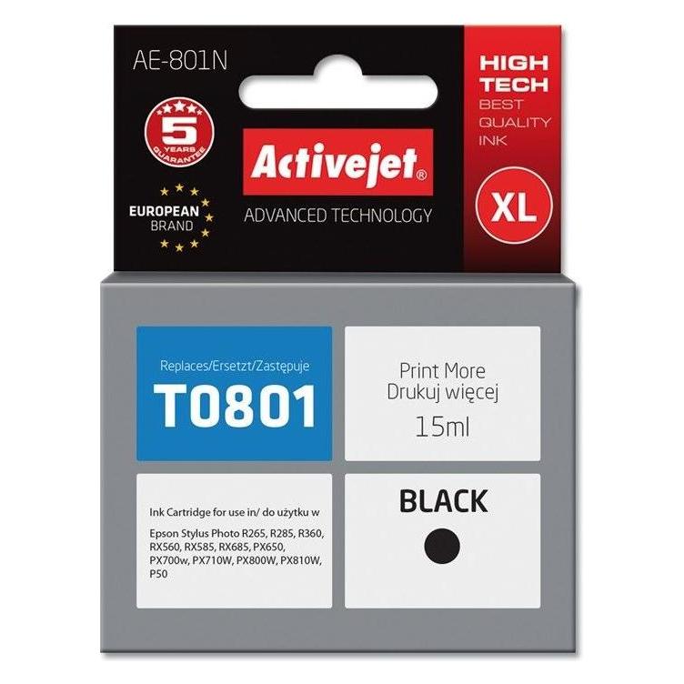 Activejet AE-801N Druckerpatrone (e) Kompatibel Hohe (XL-) Ausbeute (BK) (AE-801N)