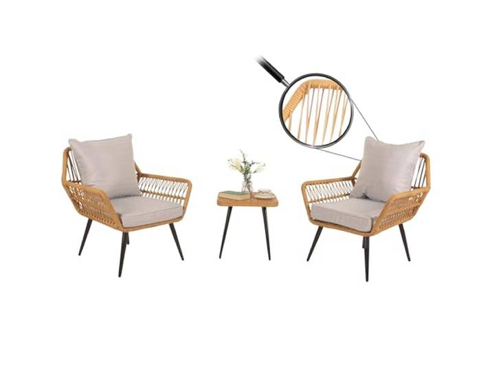 Mendler Poly-Rattan Garnitur HWC-N34 - hellgrau