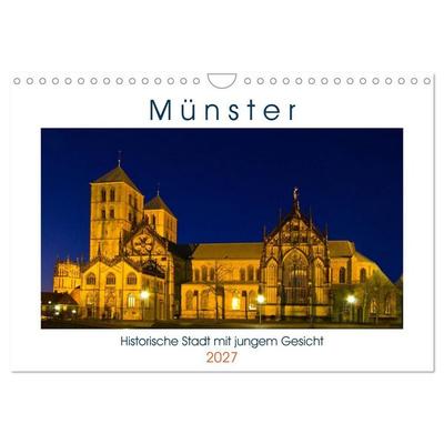 Münster - Historische Stadt mit jungem Gesicht (Wandkalender 2027 DIN A4 quer), CALVENDO Monatskalender