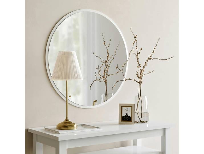 Miroir rond moderne 60cm CODY - Blanc
