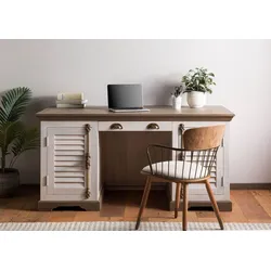 Schreibtisch Mango 160x80x76 weiß lackiert TOULOUSE #120