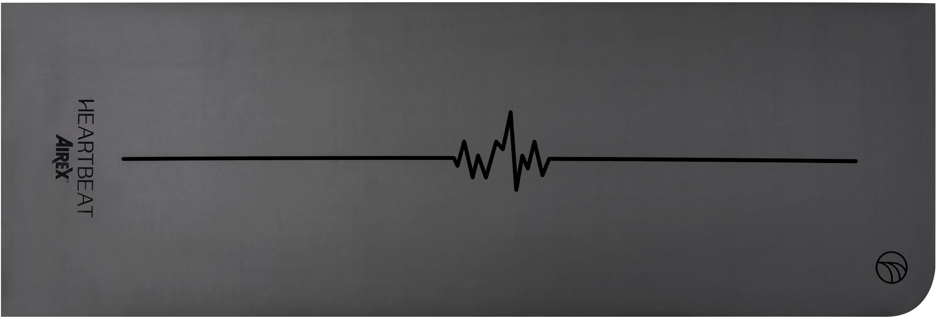 Yogamatte AIREX "Heartbeat", grau (anthrazit), Sportmatten, B/H/L: 61cm x 183cm, Yogamatte, B:61cm L:183cm anthrazit B/H/L: 61cm x 183cm