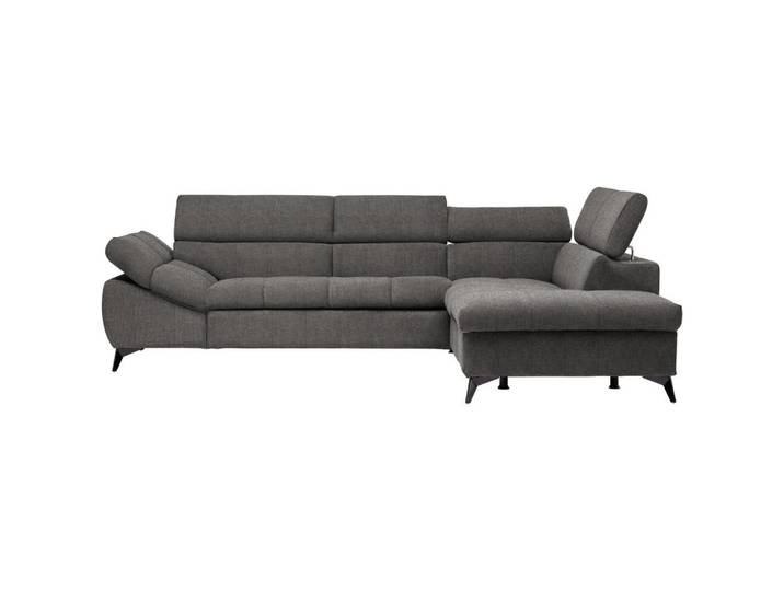 Stylife Ecksofa, Grau, Kunststoff, Uni, 4-Sitzer, Ottomane rechts, L-Form, 279x210 cm, Stoffauswahl, seitenverkehrt erhältlich, Hocker Rücken echt, Wohnzimmer, Sofas & Couches, Wohnlandschaften, Ecksofas