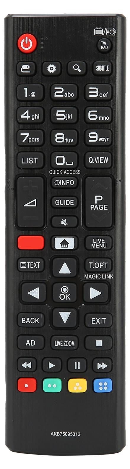 Gistuch Afstandsbediening met IVI-functie, TV-controller AKB75095312 voor LG LCD-televisies