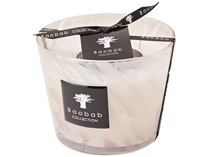 Baobab Max 10 Pearls White kaars, kaarswas, 10 cm, 10 x 7 x 10 cm