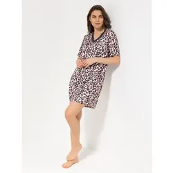LITTLE ROSE Bigshirt, 1/2-Arm Mikrofaser V-Ausschnitt Allover-Druck