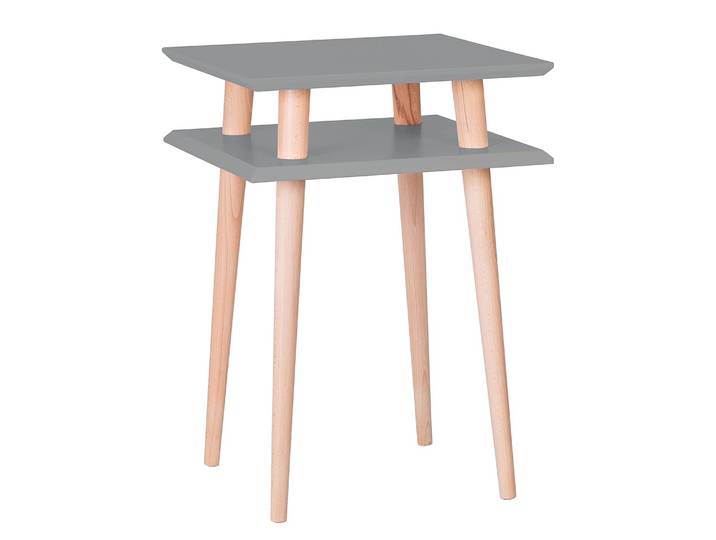 Beistelltisch 43 x 61 x 43cm Grau/Grau