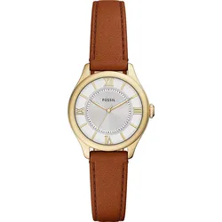 Fossil Quarz / 3 Zeiger Gilmore ES5423 - silberfarben,braun - 28mm