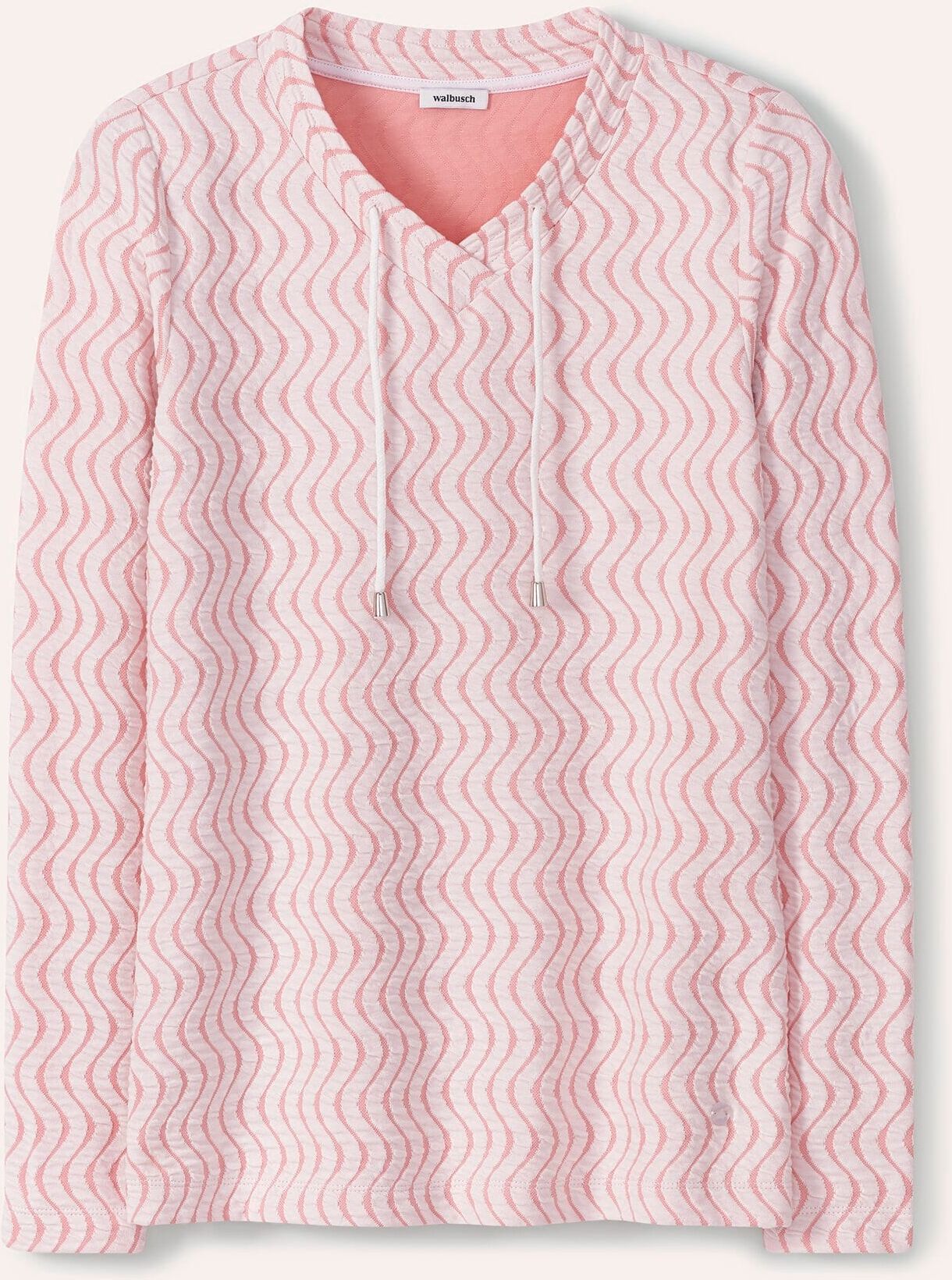 Walbusch Sweatshirt perfekte Welle, normale Größen, Farbe Rosa, 38, modische Wellenstruktur angenehmer Baumwollmix Damen