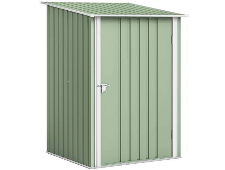 Outsunny stalen gereedschapsschuur 100 x 103 x 160 cm, lichtgroen