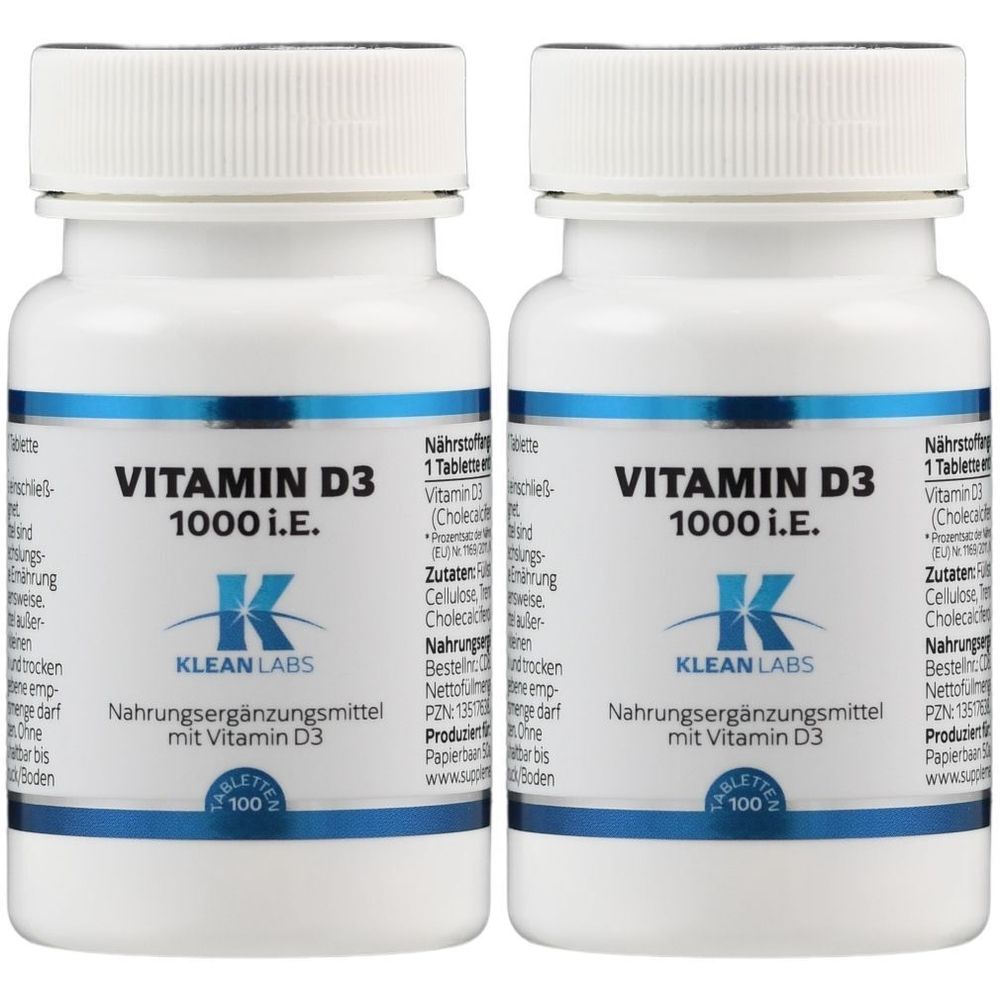 Vitamin D 1000 I.e. Klean Labs Tabletten 2x 2x100 St