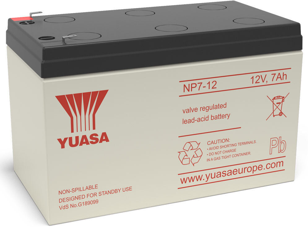 Yuasa NP7-12 VRLA Sealed Lead Acid Battery   1 Pack